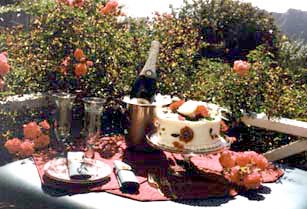 cake and champagne
